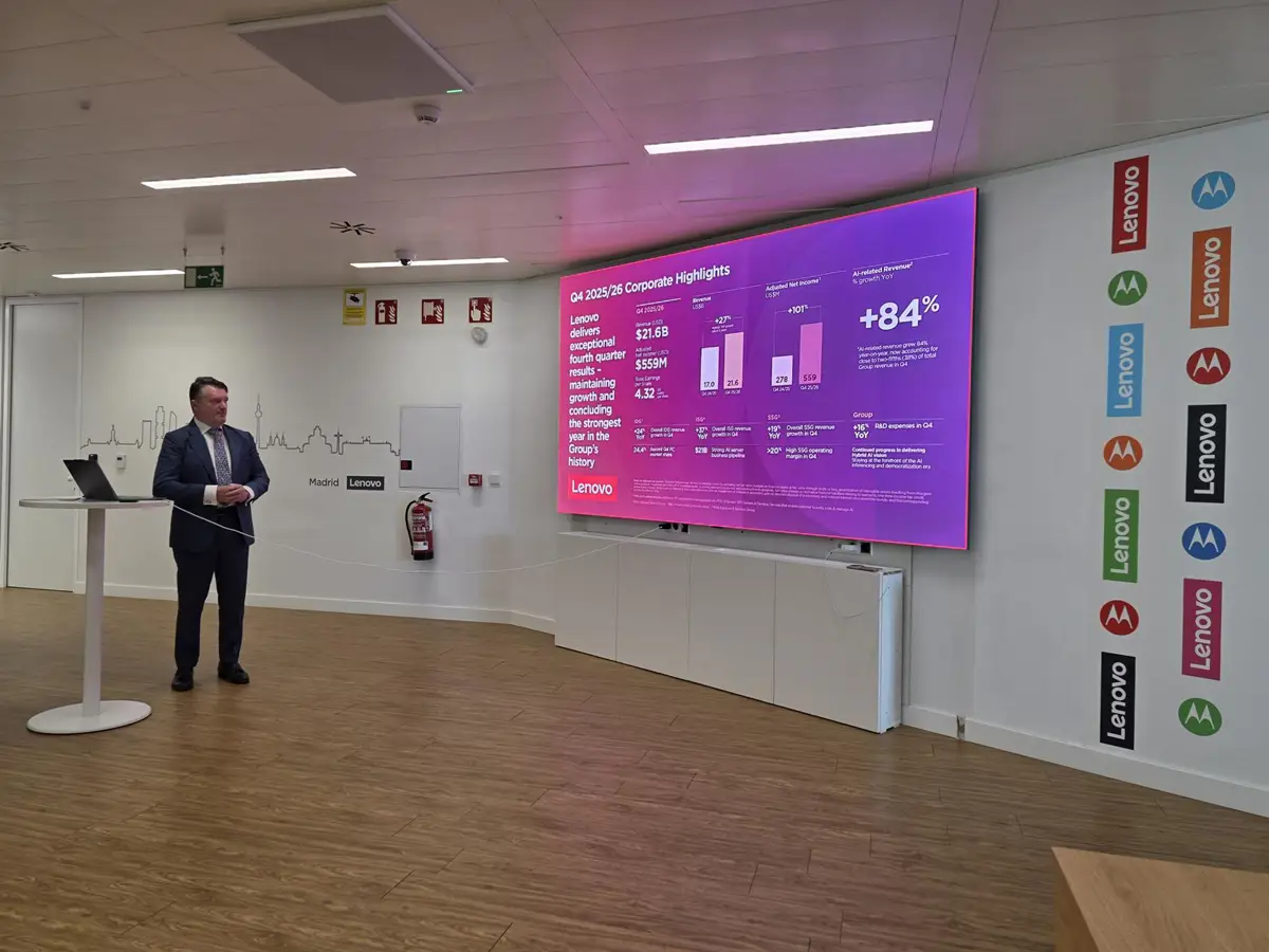 Lenovo alcanza récord de ingresos globales y refuerza su crecimiento en Iberia